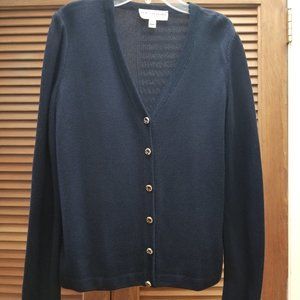 St John Knits Cardigan Sweater in navy